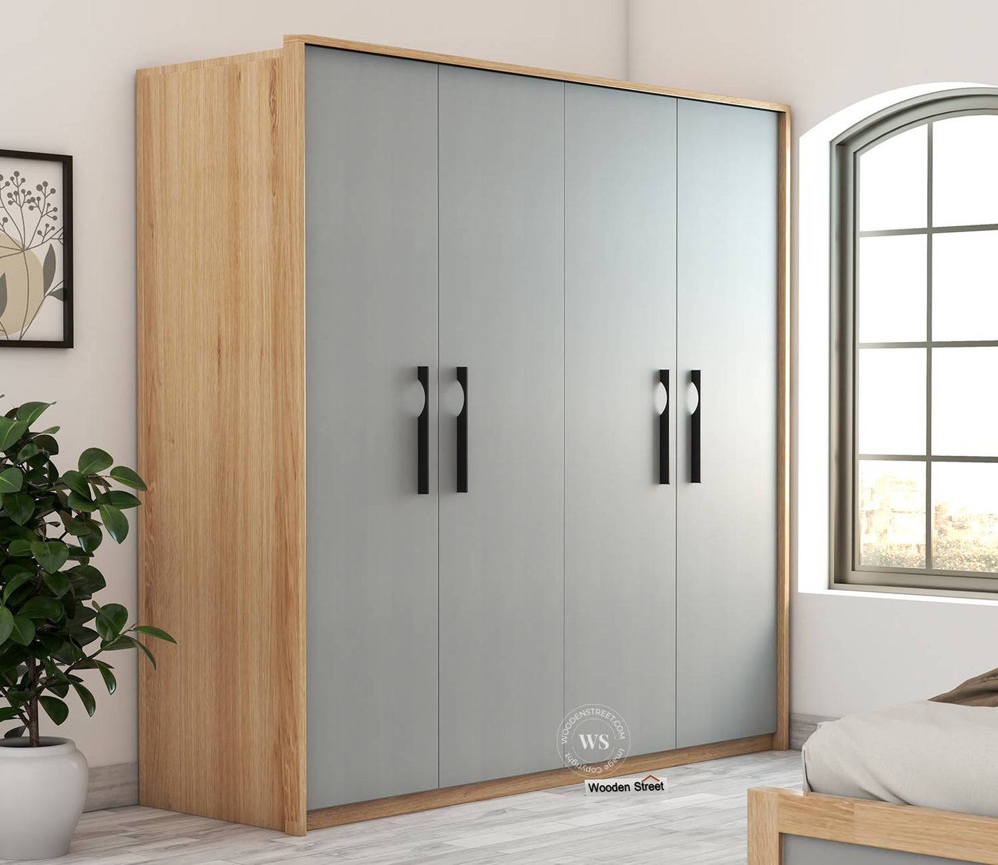 Wooden wardrobe