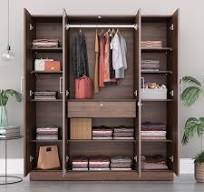 Wooden 4 door wardrobe
